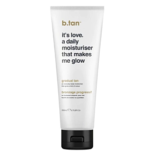 b.tan - It‘s Love. A Daily Moisturiser That Make Me Glow Lotion - Hydratačný telový krém pre postupné opálenie, 200 ml