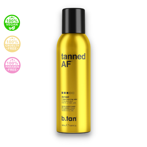 B.tan - tanned AF® bronzing mist 1 Hr - Samoopaľovací sprej s efektom do 1 hodiny - tmavý 200 ml