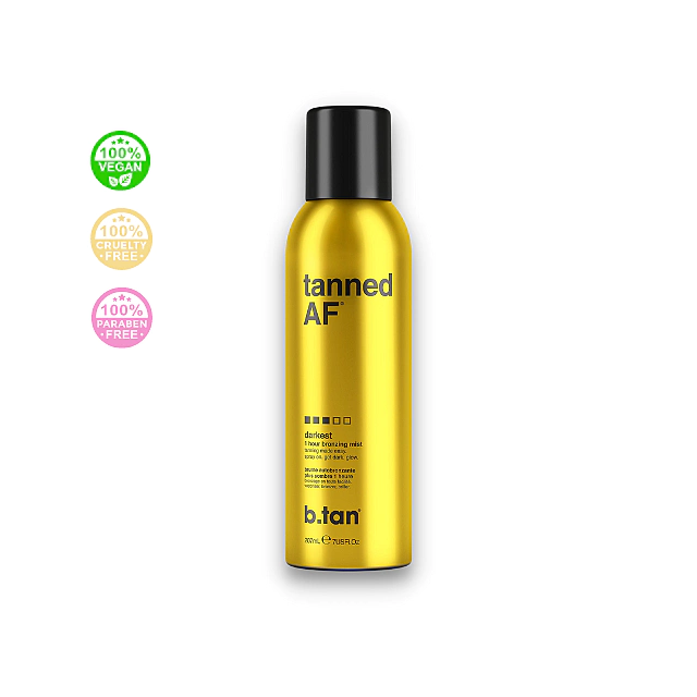 B.tan - tanned AF® bronzing mist 1 Hr - Samoopaľovací sprej s efektom do 1 hodiny - tmavý 200 ml