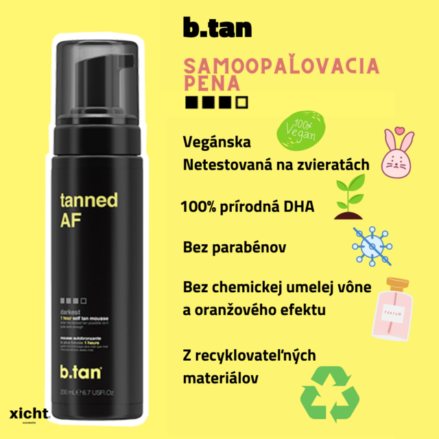 b.Tan - Tanned AF - Samoopaľovacia pena - tmavá 200 ml