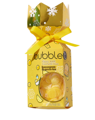 Bubble T - Fizzy Bath Confetti Duo Lemongrass & Green Tea - Bomby do kúpeľa citrón a zelený čaj 125g