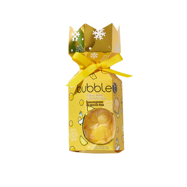 Bubble T - Fizzy Bath Confetti Duo Lemongrass & Green Tea - Bomby do kúpeľa citrón a zelený čaj 125g