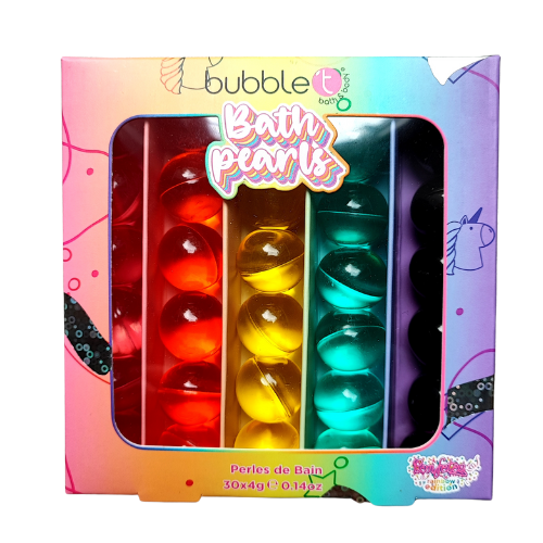 Bubble T - Rainbow Bath Pearls - Dúhové perličky do kúpeľa - 30 ks