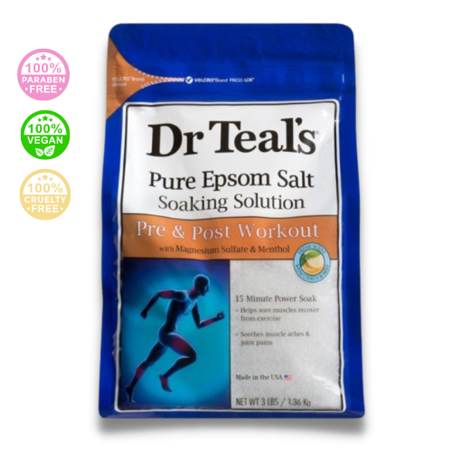 DR TEALS - Epsom Salt Pre & Post Workout Soaking Solution - Epsónska soľ pre regeneráciu svalov - 1.36kg