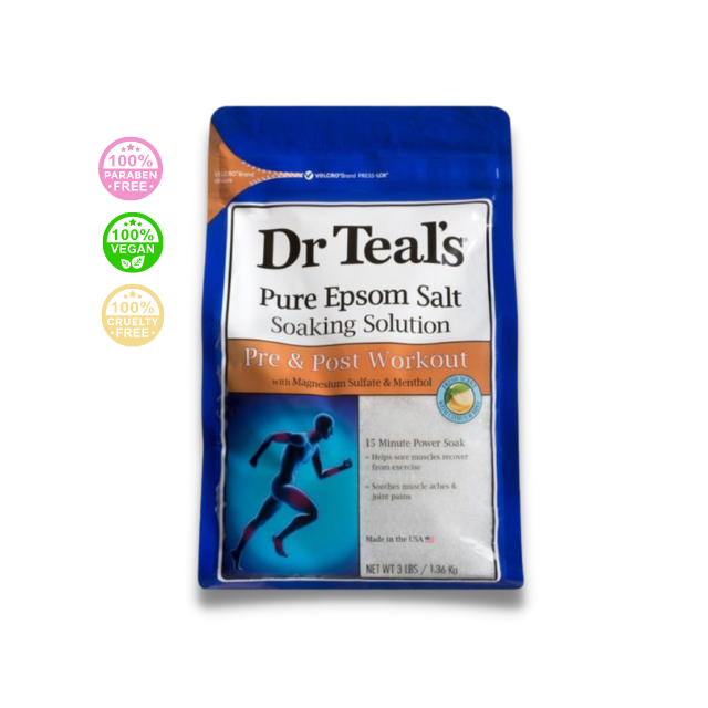 DR TEALS - Epsom Salt Pre & Post Workout Soaking Solution - Epsónska soľ pre regeneráciu svalov - 1.36kg