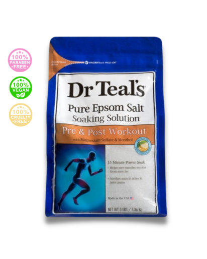 DR TEALS - Epsom Salt Pre & Post Workout Soaking Solution - Epsónska soľ pre regeneráciu svalov - 1.36kg