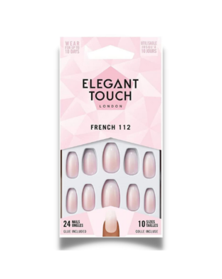 Elegant Touch - French Acrylic Nail No 2 Coffin - Akrylové falošné nechty - francúzka manikúra