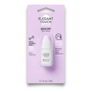 Elegant Touch - Quick Dry Nail Glue - Rýchlo schnúce lepidlo na nechty 3ml