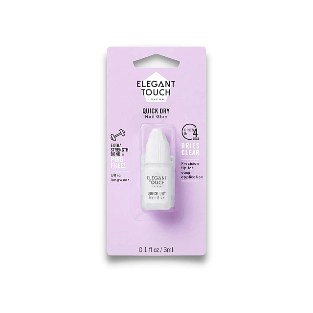 Elegant Touch - Quick Dry Nail Glue - Rýchlo schnúce lepidlo na nechty 3ml