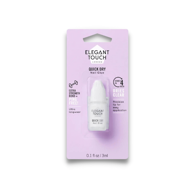 Elegant Touch - Quick Dry Nail Glue - Rýchlo schnúce lepidlo na nechty 3ml