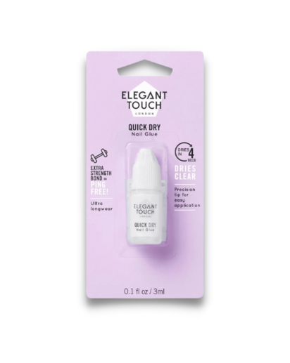 Elegant Touch - Quick Dry Nail Glue - Rýchlo schnúce lepidlo na nechty 3ml
