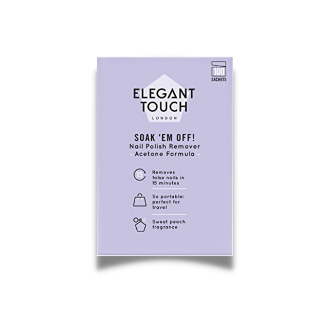 Elegant Touch - Soak Em Off - Vankúšiky na odstránenie nechtov 100ks