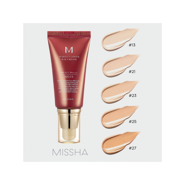 MISSHA - M PERFECT COVER BB CREAM SPF 42 PA+++ No.27 /Honey Beige - Medovo béžová 50 ml