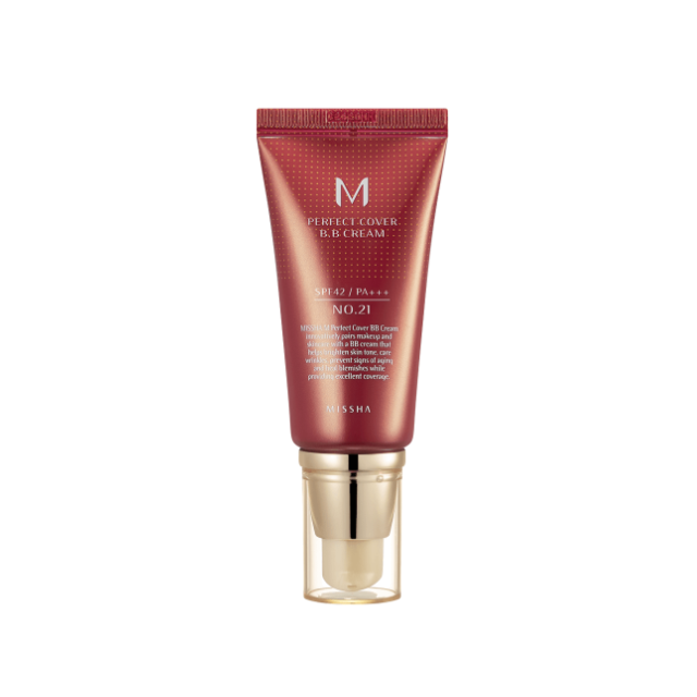 MISSHA - M PERFECT COVER BB CREAM SPF 42 PA+++ No.27 /Honey Beige - Medovo béžová 50 ml - Expirácia 7/23 !!