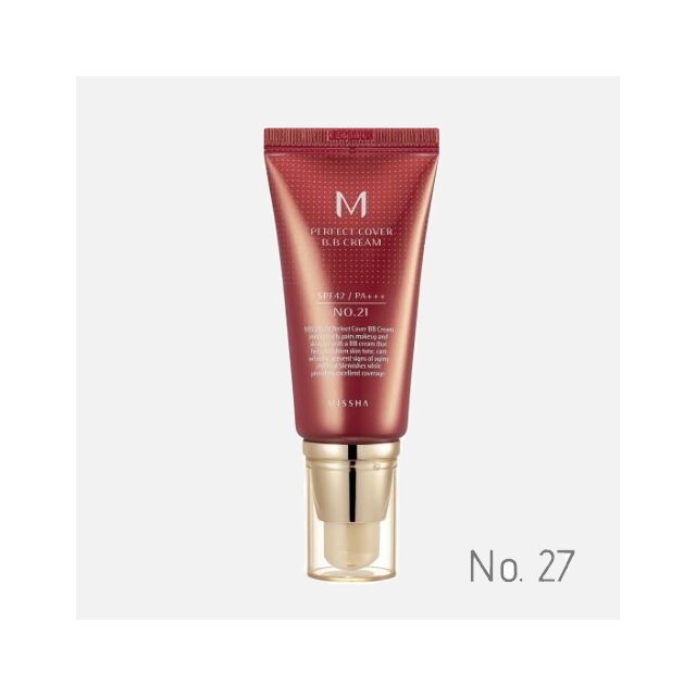 MISSHA - M PERFECT COVER BB CREAM SPF 42 PA+++ No.27 /Honey Beige - Medovo béžová 50 ml - Expirácia 7/23 !!