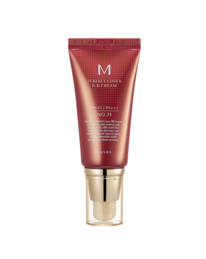 MISSHA - M PERFECT COVER BB CREAM SPF 42 PA+++ No.27 /Honey Beige - Medovo béžová 50 ml - Expirácia 7/23 !!