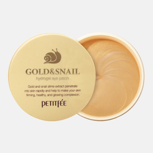 Petitfee - Gold & Snail Hydrogel Eye Patch - Hydrogélové náplasti pod oči 60 ks