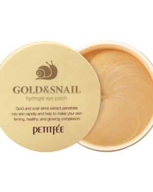Petitfee - Gold & Snail Hydrogel Eye Patch - Hydrogélové náplasti pod oči 60 ks